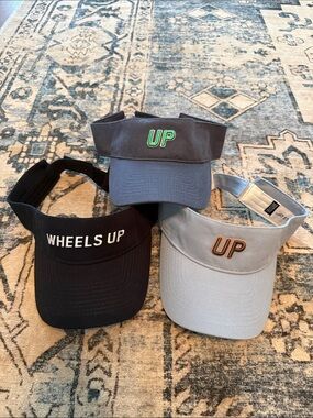 UP Embroidered Visor - Gray with Green Accent